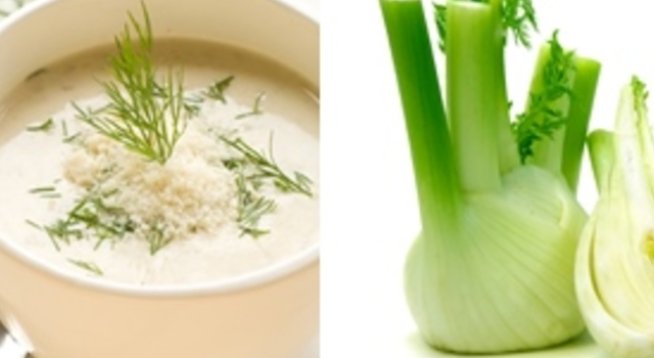 50 г масло
1-2 глави лук
2-3 грудки резене
2 картофа
няколко стръка копър
1 чаша сухо бяло вино
1 и 1/2 литър зеленчуков бульон
150 мл сметана за готвене
сол и черен пипер на вкус
