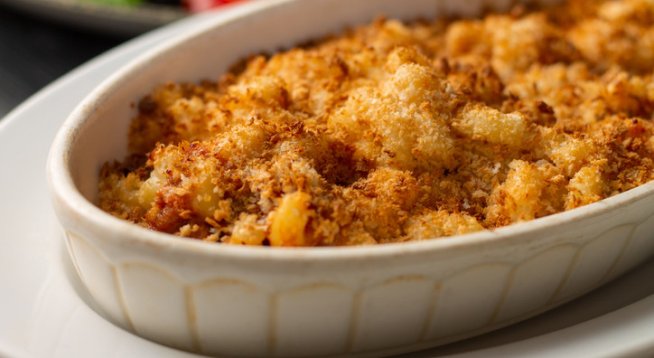 Хрупкави печени макарони със сирене 