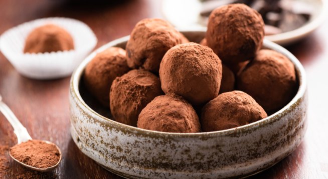 Трюфели тирамису с течен шоколад