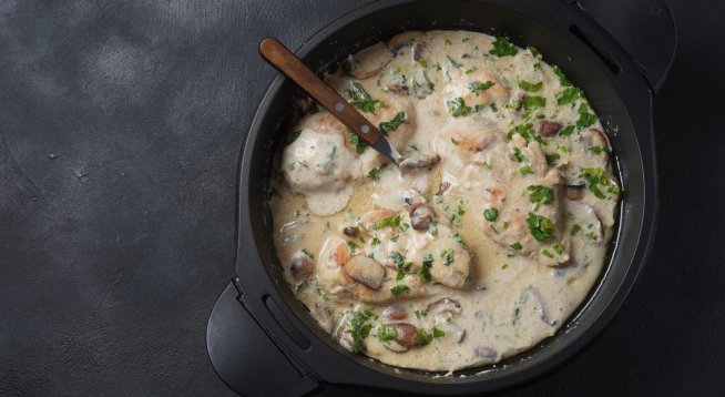 Пиле с артишок и гъби