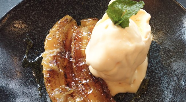 Банани на грил.