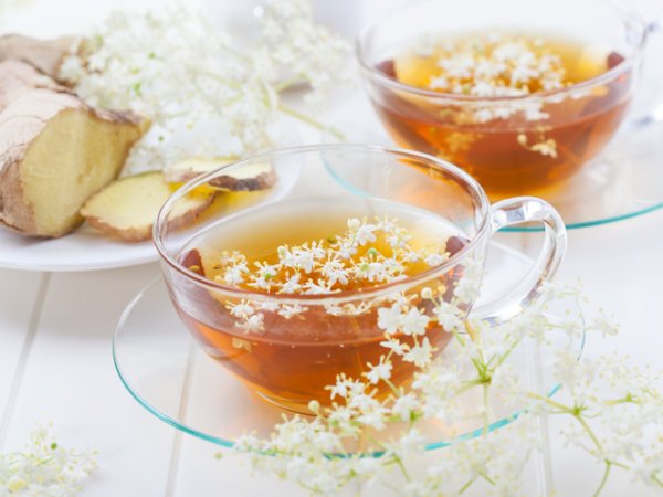 Чай от бъз
Чаят от бъз е друга чудесна напитка, естествено богата на витамин С. Подпомага имунитета, облекчава кашлицата, помага да се възстановим по-бързо при настинки и грип, действа положително на кръвообращението. Има благоприятен ефект и при хипертония, запек, подагра.&nbsp;Снимка: istock