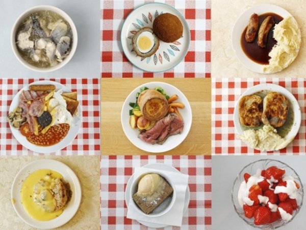 Общ поглед на традиционните британски ястия, често със странен вкус - като желирана змиорка и полуопечена телешка пържола.