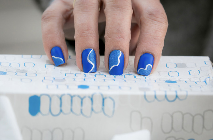 Blue manicure